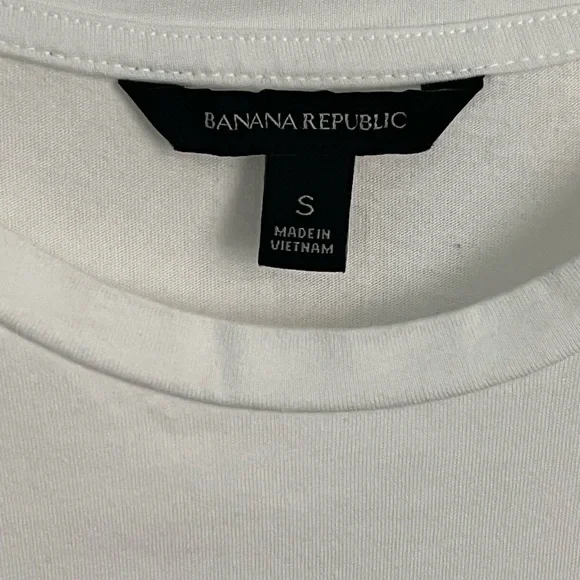 Banana Republic White and Navy Striped Tank Top - Picture 2 of 3